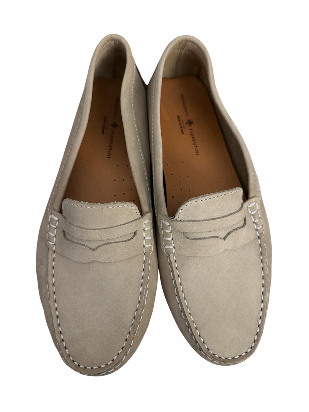 Mercanti Fiorentini Suede Penny Loafers - Light Taupe